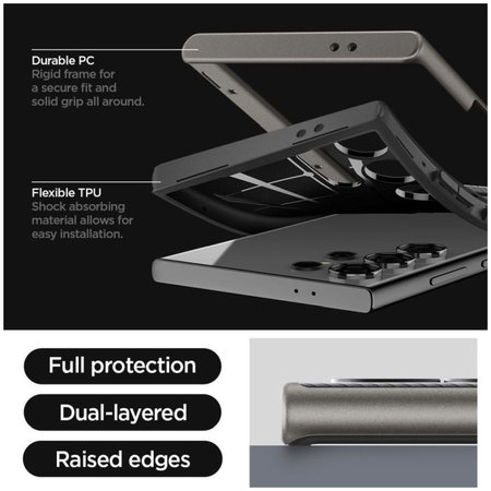 Spigen - Puzdro Neo Hybrid pre Samsung Galaxy S24 Ultra, Gunmetal