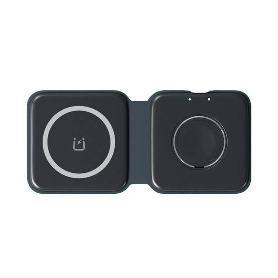 FixPremium - MagSafe Duo pre iPhone a Apple Watch, čierna