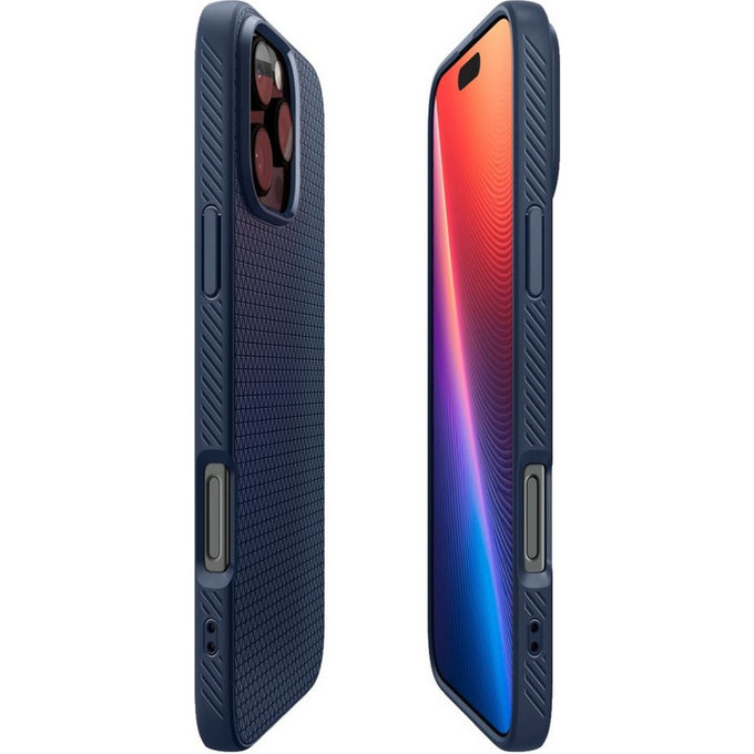 Spigen - Puzdro Liquid Air pre iPhone 16 Pro, navy blue