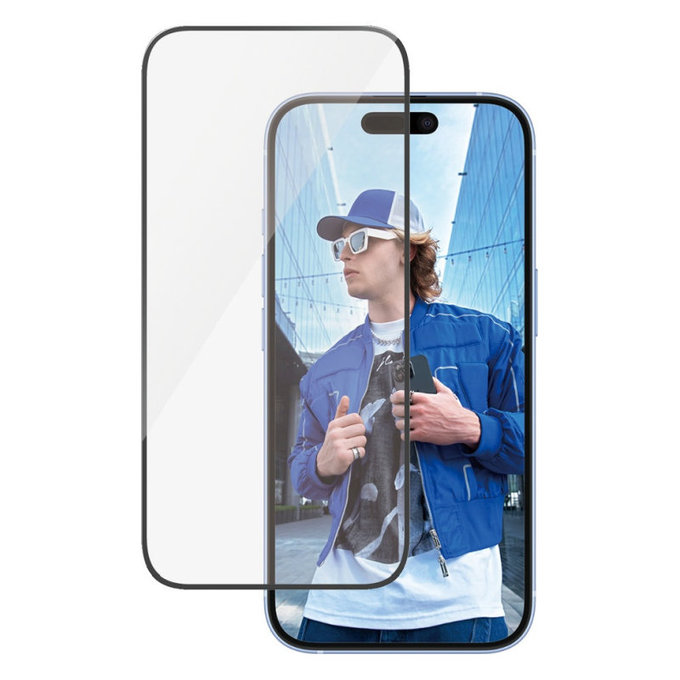 Tvrdené sklo UWF s aplikátorom pre iPhone 16/15, Čierna, PanzerGlass