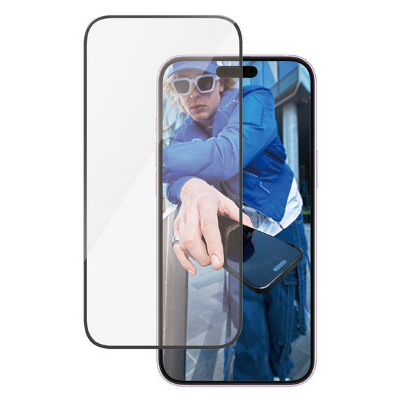 Tvrdené sklo UWF s aplikátorom pre iPhone 16 Plus/15 Plus, Čierna, PanzerGlass