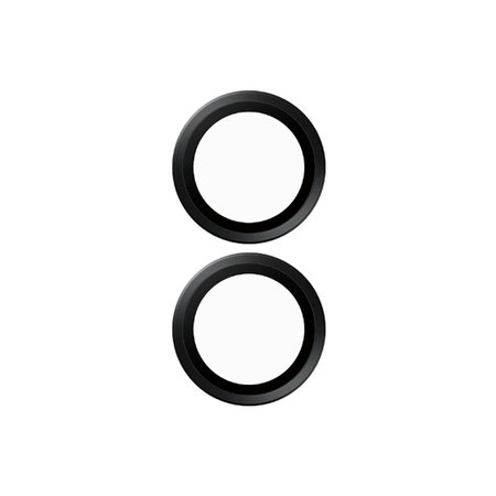 PanzerGlass - Ochranný Kryt Objektívu Fotoaparátu Hoops Ceramic pre iPhone 16 a 16 Plus, čierna