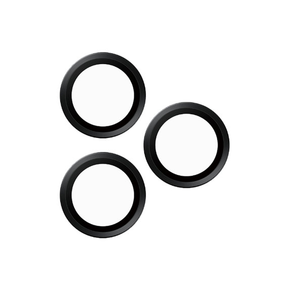 PanzerGlass - Ochranný Kryt Objektívu Fotoaparátu Hoops pre iPhone 16 Pro a 16 Pro Max, čierna