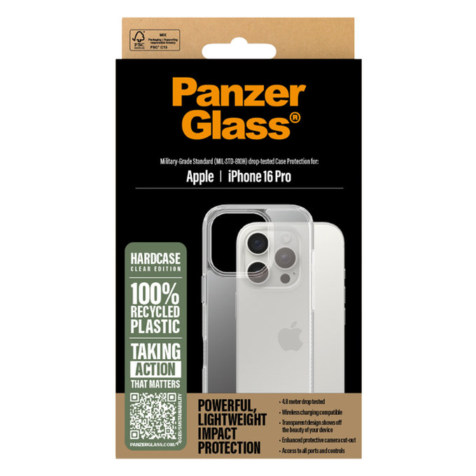 PanzerGlass - Puzdro HardCase pre iPhone 16 Pro, transparentná