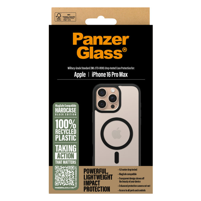 PanzerGlass - Puzdro HardCase s MagSafe pre iPhone 16 Pro Max, čierna