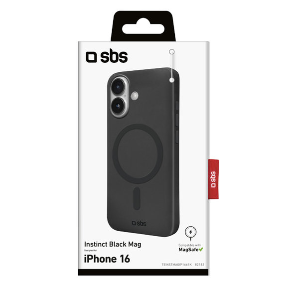 SBS - Puzdro Instinct Mag s MagSafe pre iPhone 16, čierna