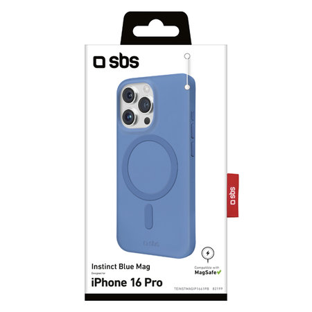 SBS - Puzdro Instinct Mag s MagSafe pre iPhone 16 Pro, modra