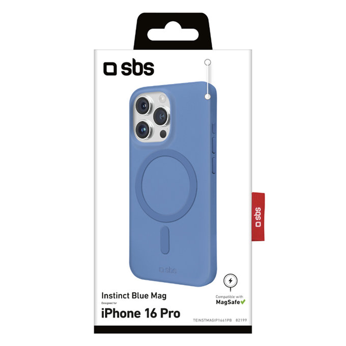 SBS - Puzdro Instinct Mag s MagSafe pre iPhone 16 Pro, modra