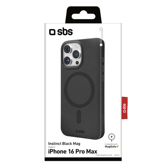 SBS - Puzdro Instinct Mag s MagSafe pre iPhone 16 Pro Max, čierna