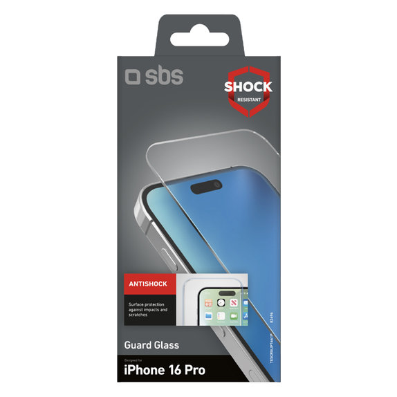 SBS - Tvrdené Sklo Guard Glass pre iPhone 16 Pro, transparentná