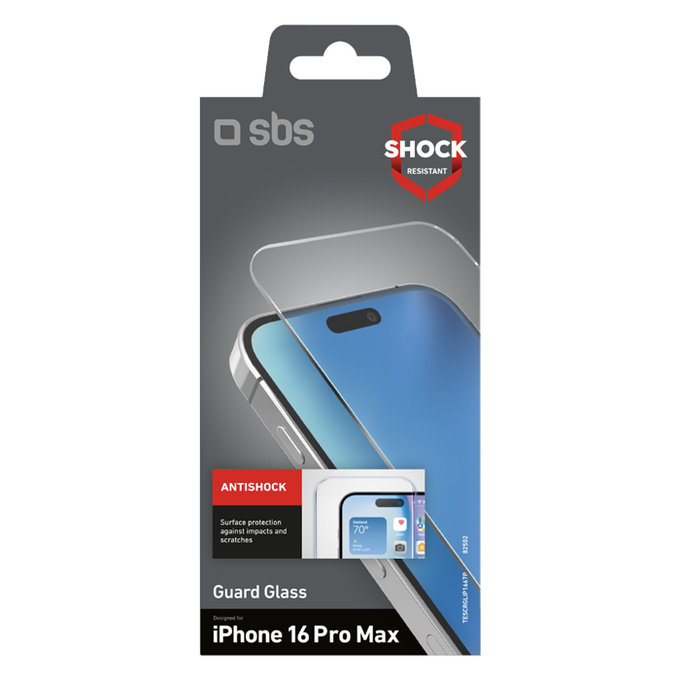 SBS - Tvrdené Sklo Guard Glass pre iPhone 16 Pro Max, transparentná