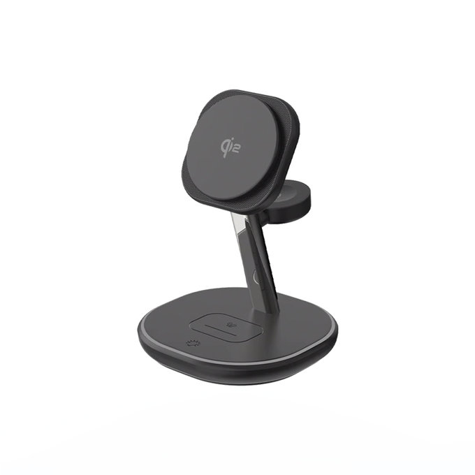 FixPremium - MagSafe Nabíjací Stojan s Qi2, čierna