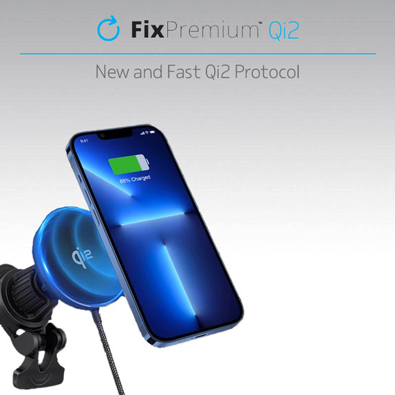 FixPremium - MagSafe Nabíjačka do Auta s Qi2, čierna