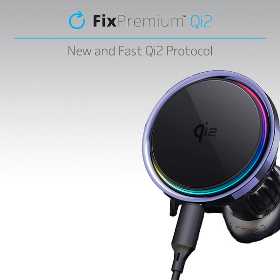 FixPremium - MagSafe Nabíjačka do Auta Mini s Qi2, čierna