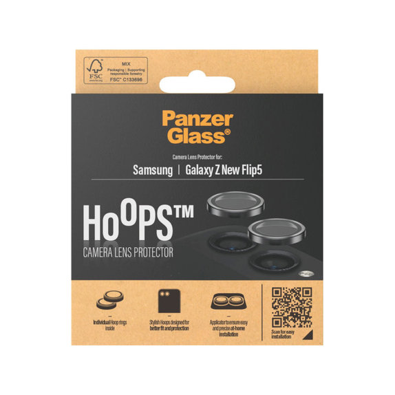 Ochranný kryt objektívu Hoops pre Samsung Z Flip6, Čierna, PanzerGlass