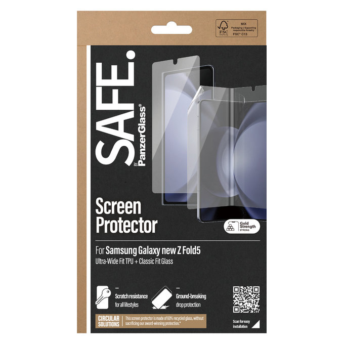 Ochranná fólia UWF a tvrdené sklo pre Samsung Galaxy Z Fold6, Číra, SAFE by PanzerGlass