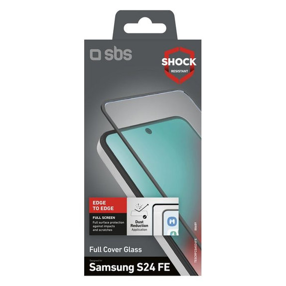 SBS - Tvrdené sklo Full Cover pre Samsung Galaxy A36, A56 a S24 FE, čierna