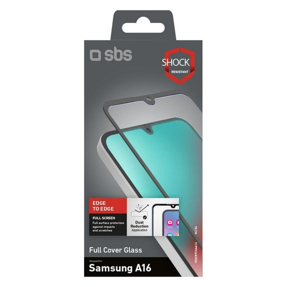 SBS - Tvrdené sklo Full Cover pre Samsung Galaxy A17, A16 a A26, čierna