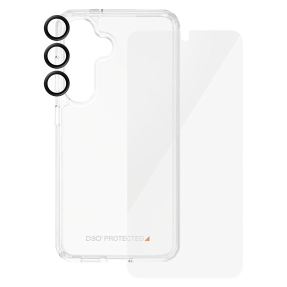 Bundle Hoops + Tvrdené sklo UWF + Hard Case D3O pre Samsung Galaxy S24, PanzerGlass