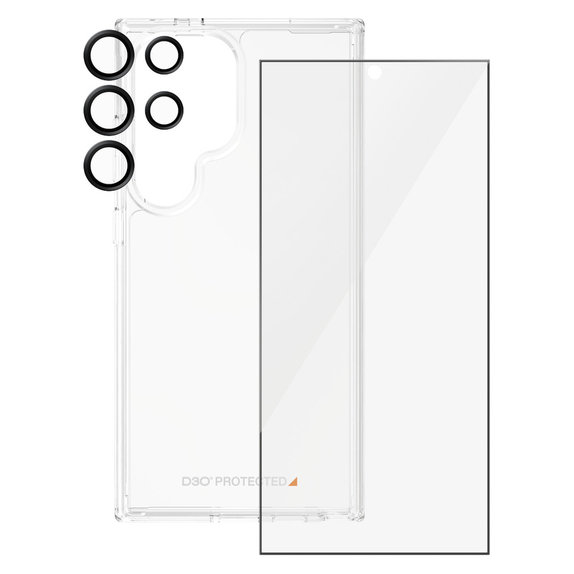 Bundle Hoops + Tvrdené sklo UWF + Hard Case D3O pre Samsung Galaxy S24 Ultra, PanzerGlass
