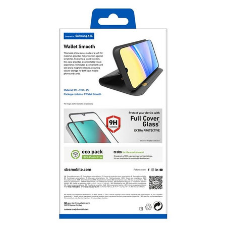SBS - Puzdro Book Wallet Smooth pre Samsung Galaxy A16, čierna