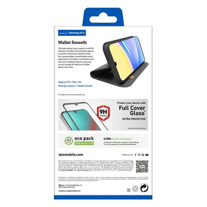 SBS - Puzdro Book Wallet Smooth pre Samsung Galaxy A16, čierna