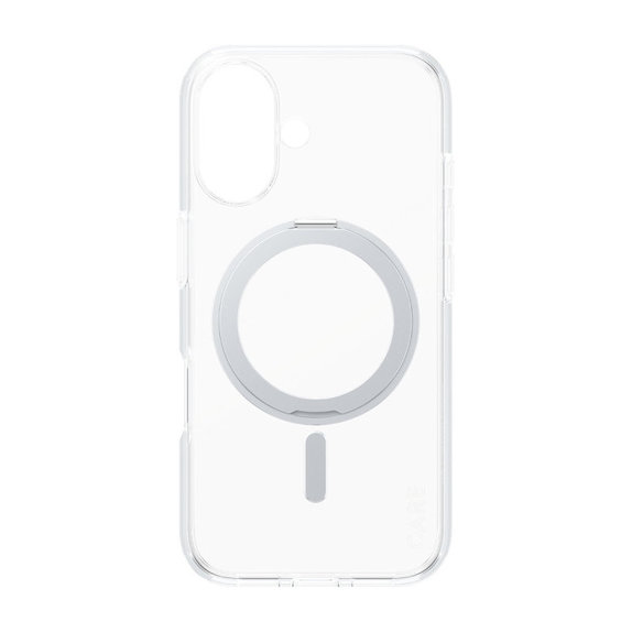 Puzdro Kickstand s MagSafe pre iPhone 16, Strieborná, CARE