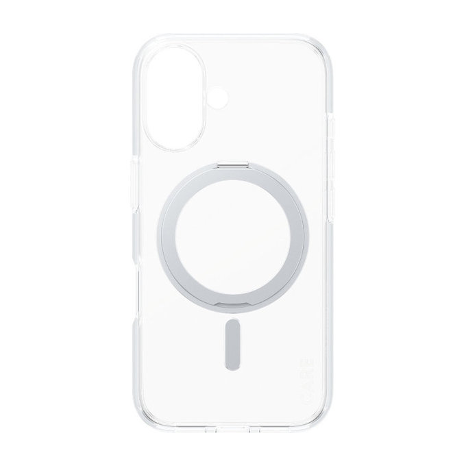 Puzdro Kickstand s MagSafe pre iPhone 16, Strieborná, CARE