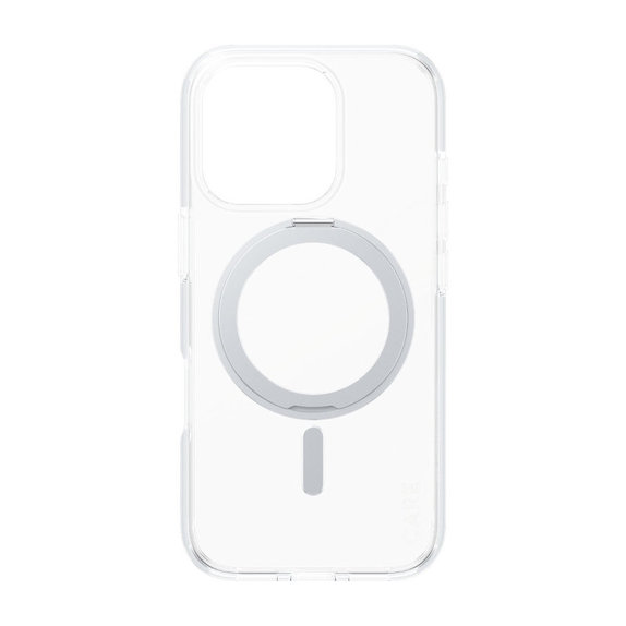 Puzdro Kickstand s MagSafe pre iPhone 16 Pro, Strieborná, CARE