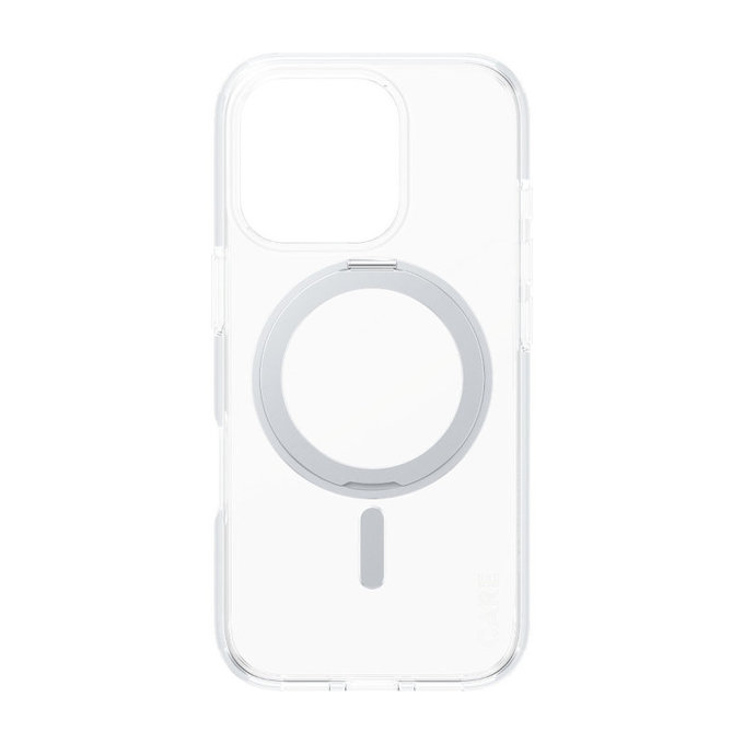 Puzdro Kickstand s MagSafe pre iPhone 16 Pro, Strieborná, CARE