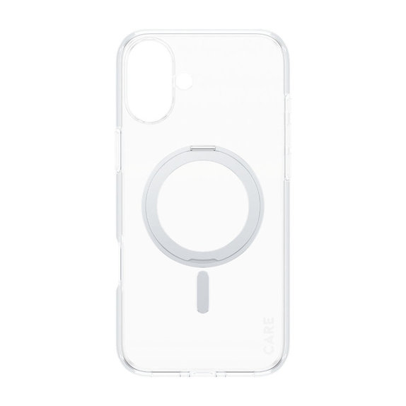 Puzdro Kickstand s MagSafe pre iPhone 16 Plus, Strieborná, CARE