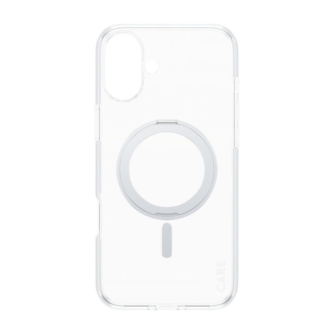 Puzdro Kickstand s MagSafe pre iPhone 16 Plus, Strieborná, CARE