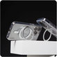 Puzdro Kickstand s MagSafe pre iPhone 16 Plus, Strieborná, CARE