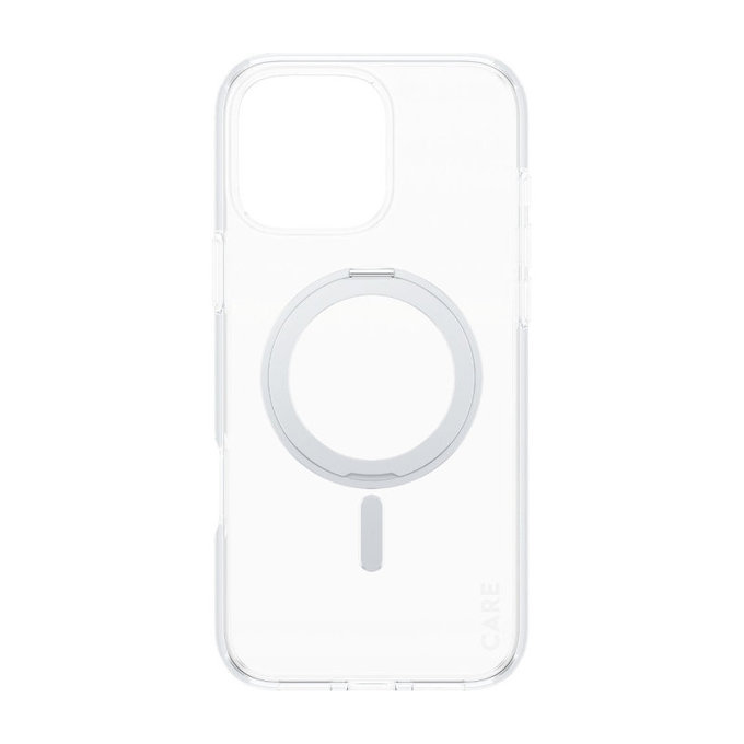 Puzdro Kickstand s MagSafe pre iPhone 16 Pro Max, Strieborná, CARE