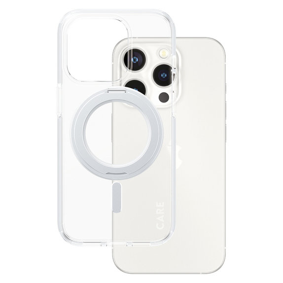Puzdro Kickstand s MagSAFE by PanzerGlass pre iPhone 15 Pro, Strieborná, PanzerGlass
