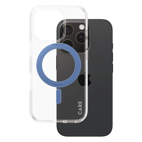 Puzdro Kickstand s MagSafe pre iPhone 16 Pro, Modrá, CARE