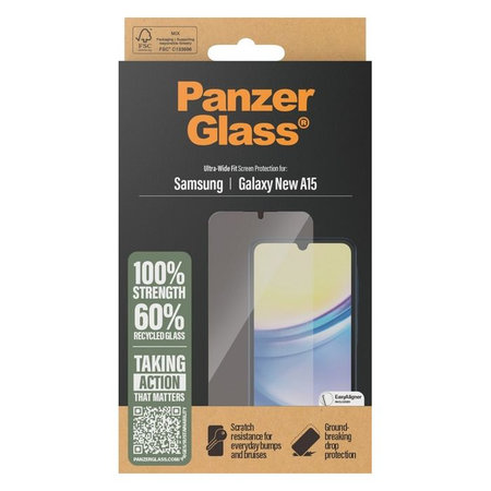 PanzerGlass - Tvrdené sklo UWF s aplikátorom pre Samsung Galaxy A16 a A16 5G, transparentná