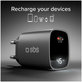 Cestovný adaptér LCD USB-C, GaN, 45 W PD, čierna, SBS