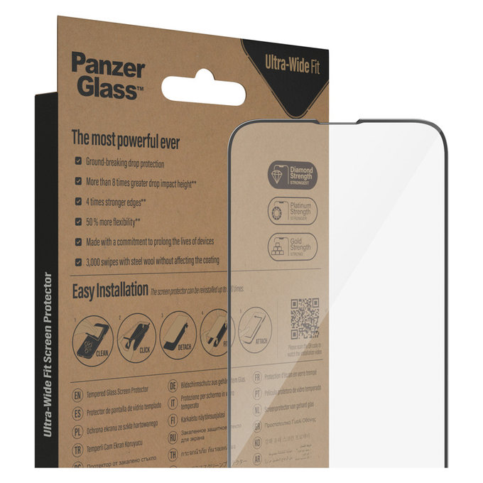 Tvrdené sklo UWF AB pre Google Pixel 8 Pro, Čierna, PanzerGlass