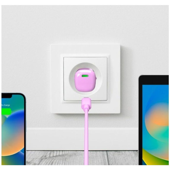 PURO - Nabíjací adaptér MiniPro USB-C, GaN, 20W, coraltastic