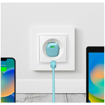 PURO - Nabíjací adaptér MiniPro USB-C, GaN, 20W, island mist