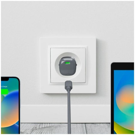 PURO - Nabíjací adaptér MiniPro USB-C, GaN, 20W, black oyster