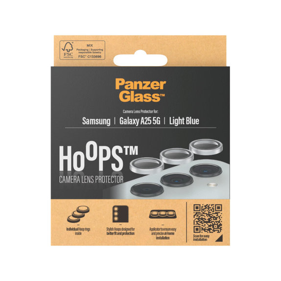Ochranný kryt objektívu Hoops pre Samsung A25 5G, Svetlá modrá, PanzerGlass