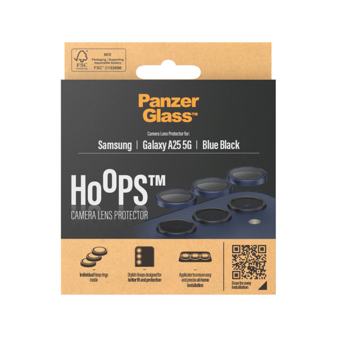Ochranný kryt objektívu Hoops pre Samsung A25 5G, Modrá/Čierna, PanzerGlass
