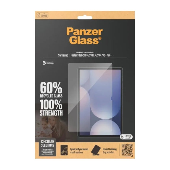 Tvrdené sklo UWF pre Samsung Galaxy Tab S8/S9 Plus, Číra, PanzerGlass