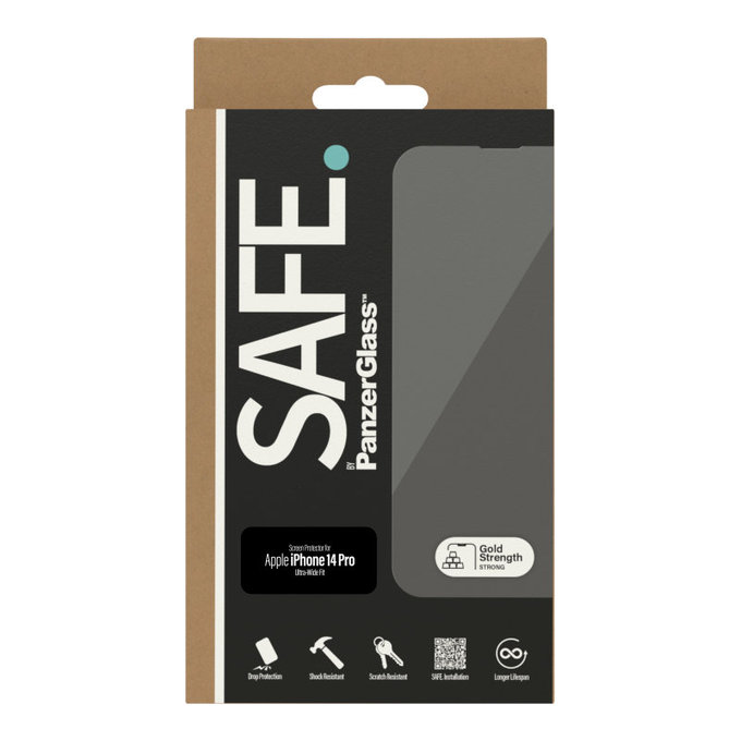 Tvrdené sklo Case Friendly UWF pre iPhone 14 Pro, Čierna, SAFE