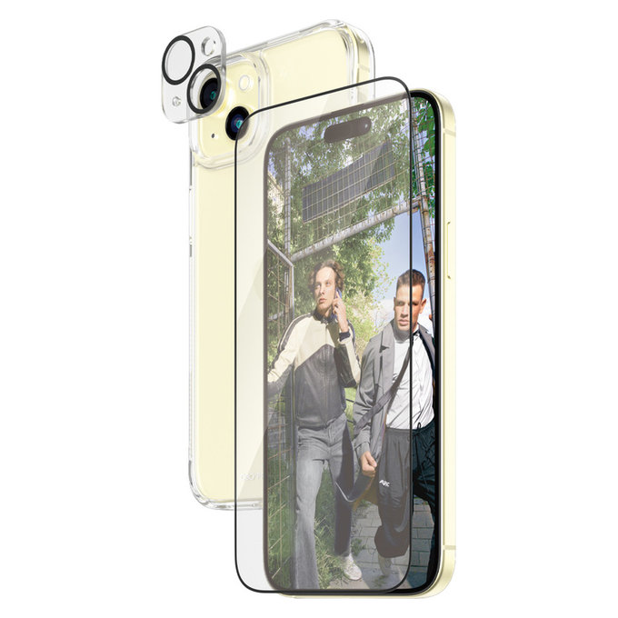 Bundle PicturePerfect + Tvrdené sklo UWF + Hard Case D3O pre iPhone 15 Plus, PanzerGlass