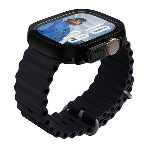 Tvrdené sklo Full Body Slim pre Apple Watch Ultra 2024/Ultra 2/Ultra, Čierna, PanzerGlass