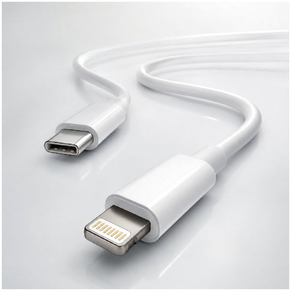 FixPremium - Kábel Lightning/USB-C, 1.5m, biela