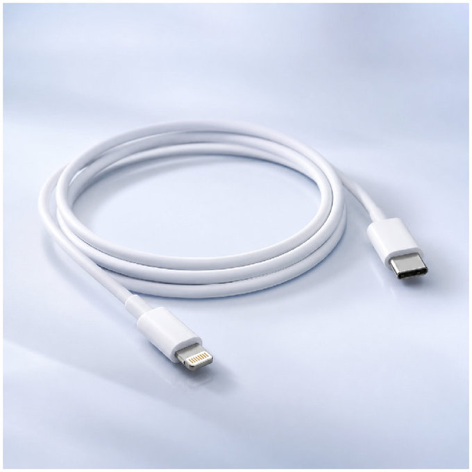 FixPremium - Kábel Lightning/USB-C, 1.5m, biela